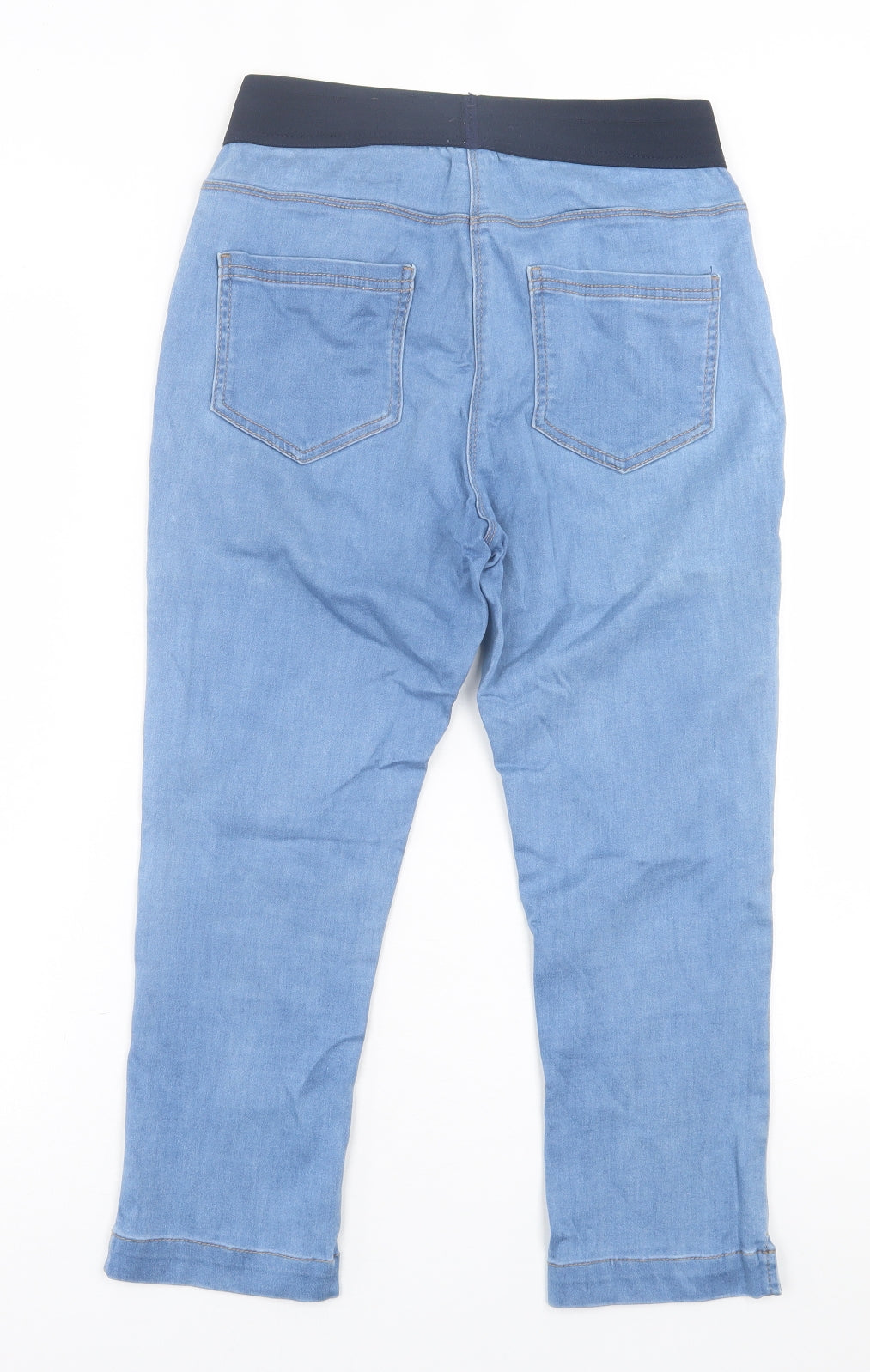 George Womens Blue  Cotton Cropped Jeans Size 12 L22 in Regular