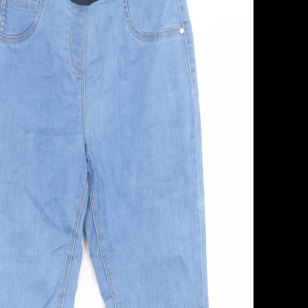 George Womens Blue  Cotton Cropped Jeans Size 12 L22 in Regular
