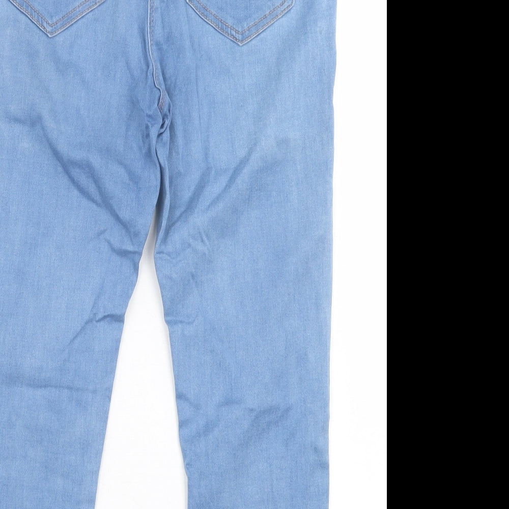 George Womens Blue  Cotton Cropped Jeans Size 12 L22 in Regular