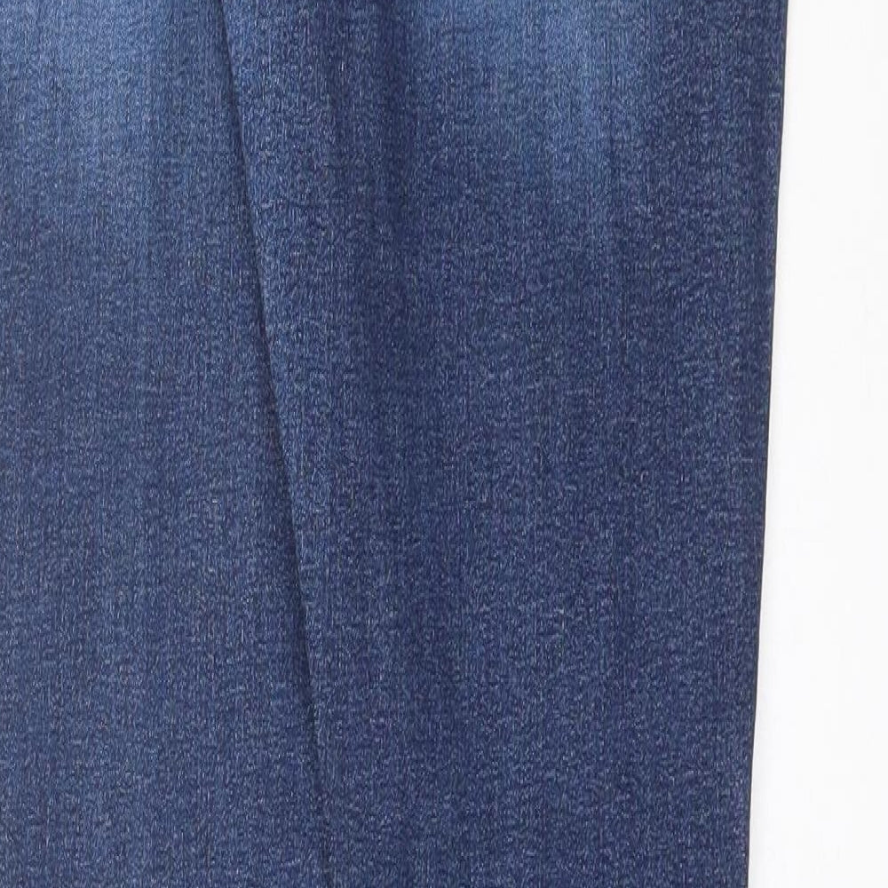 Fat Face Womens Blue  Cotton Straight Jeans Size 8 L30 in Slim Button
