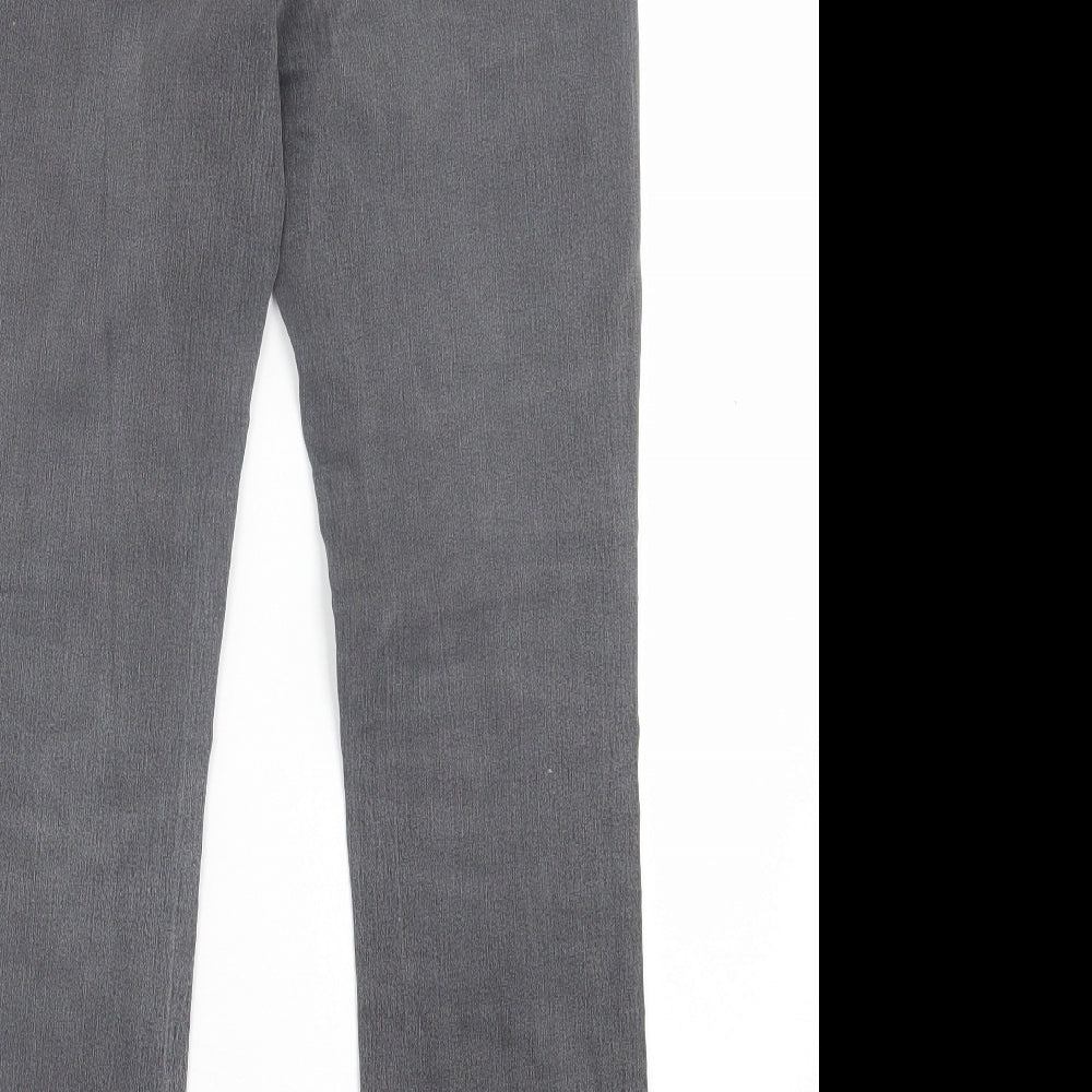 TU Womens Grey  Cotton Straight Jeans Size 14 L28 in Regular Button