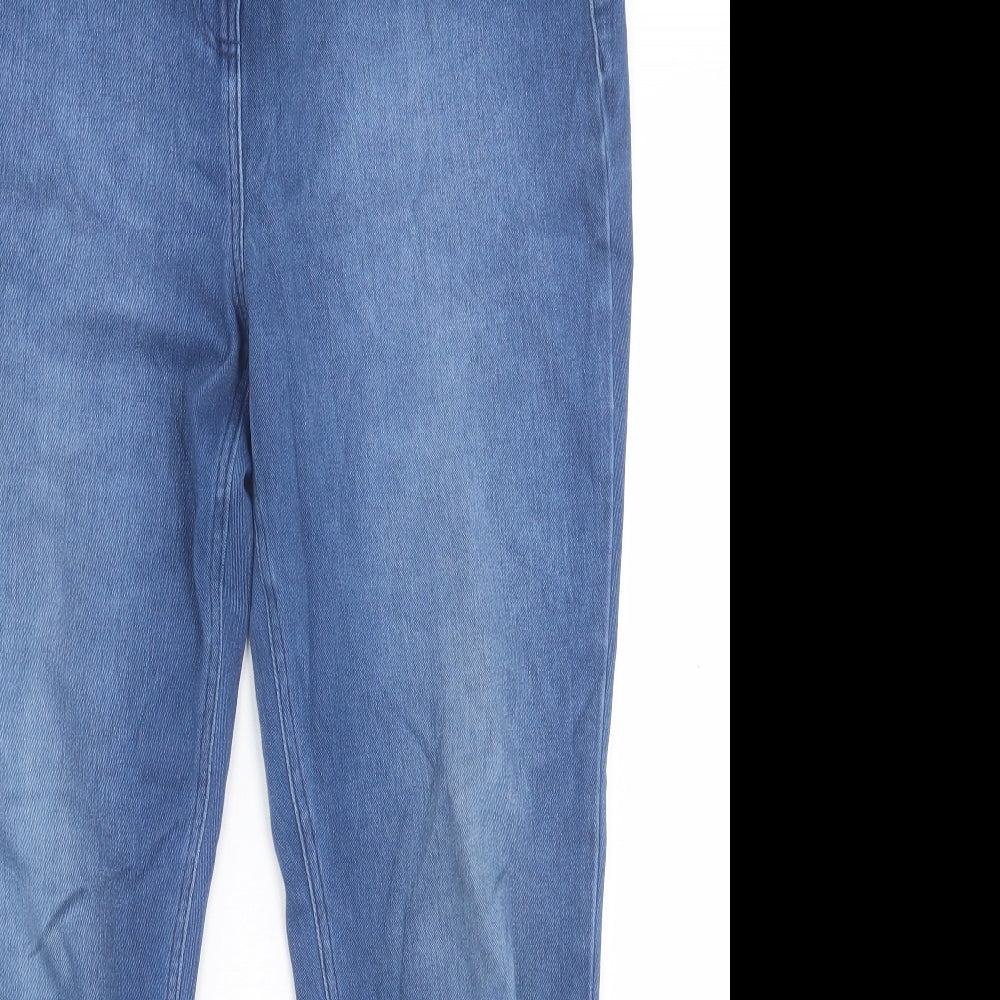 NEXT Womens Blue  Cotton Jegging Trousers Size 16 L28 in Regular
