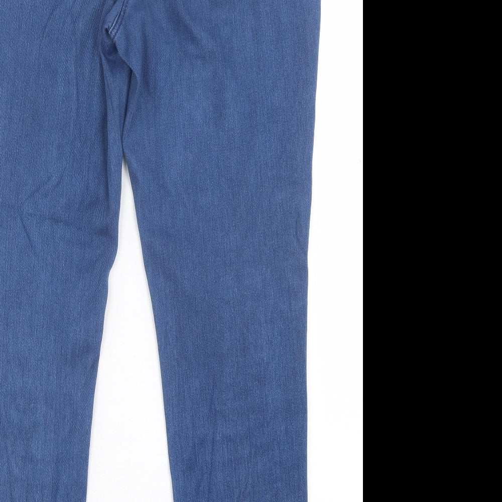 NEXT Womens Blue  Cotton Jegging Trousers Size 16 L28 in Regular