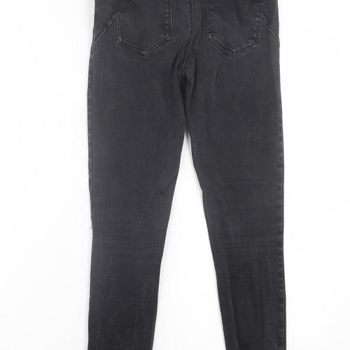 Simply Be Womens Black  Cotton Skinny Jeans Size 10 L27 in Regular Button