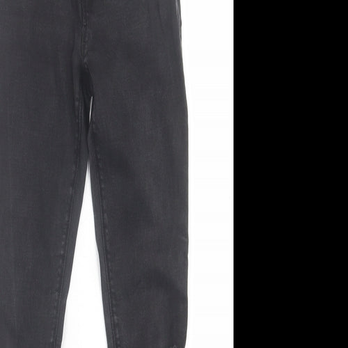 Simply Be Womens Black  Cotton Skinny Jeans Size 10 L27 in Regular Button
