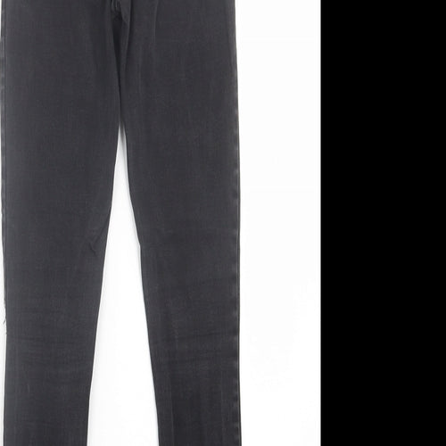 Simply Be Womens Black  Cotton Skinny Jeans Size 10 L27 in Regular Button