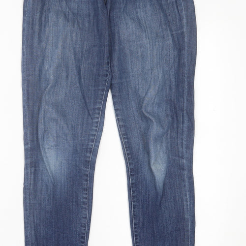 H&M Womens Blue  Cotton Skinny Jeans Size 28 in L30 in Regular Button