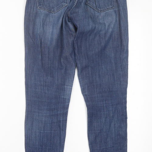 H&M Womens Blue  Cotton Skinny Jeans Size 28 in L30 in Regular Button
