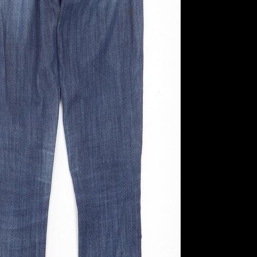 H&M Womens Blue  Cotton Skinny Jeans Size 28 in L30 in Regular Button