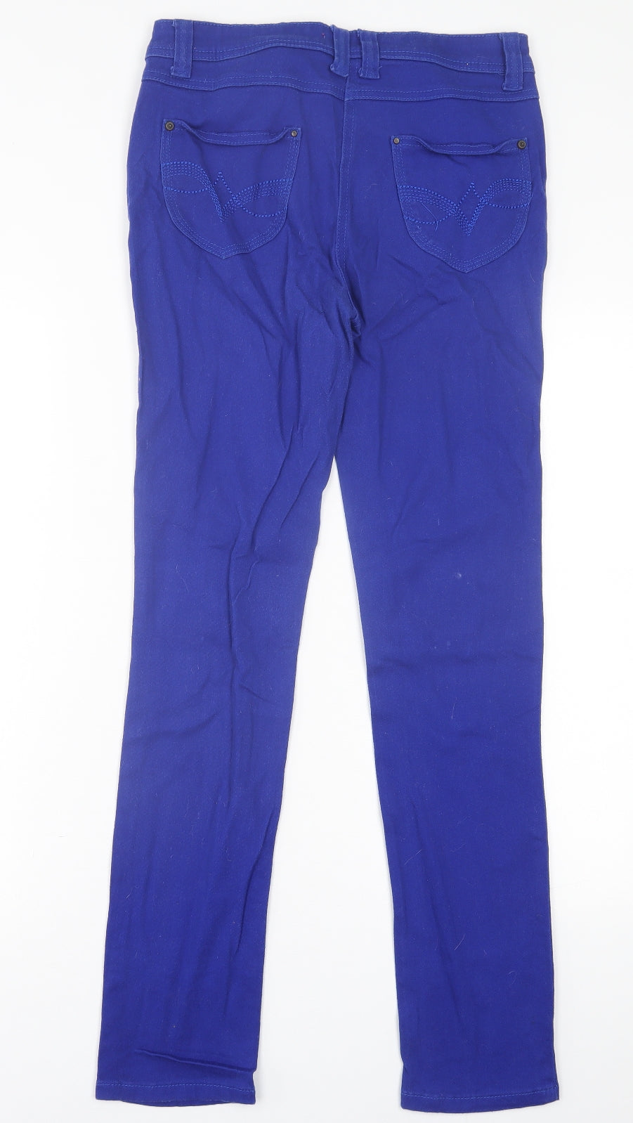George Womens Blue  Cotton Skinny Jeans Size 10 L30 in Regular Button