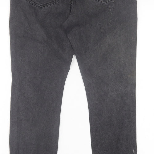 Cotton On Womens Black  Cotton Skinny Jeans Size 12 L27 in Regular Button