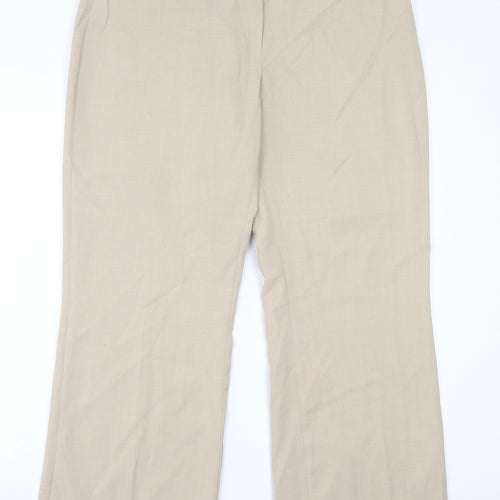 Autonomy Womens Beige  Polyester Trousers  Size 16 L29 in Regular Button