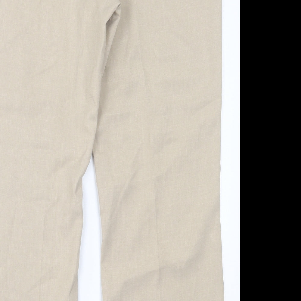 Autonomy Womens Beige  Polyester Trousers  Size 16 L29 in Regular Button