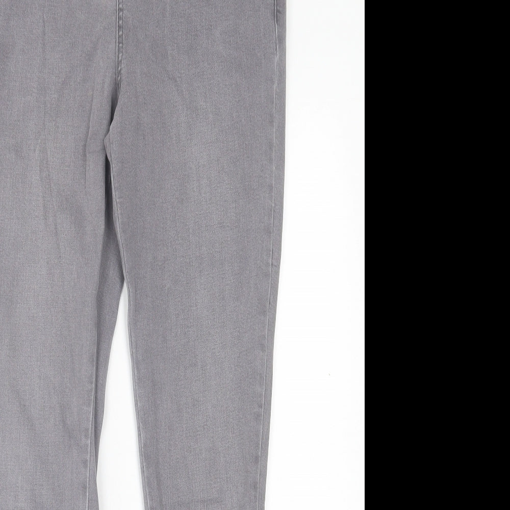 TU Womens Grey  Cotton Skinny Jeans Size 10 L28 in Regular Button