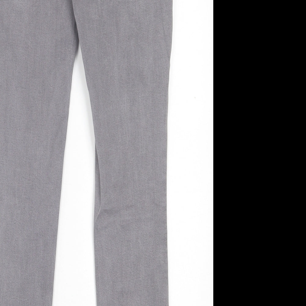 TU Womens Grey  Cotton Skinny Jeans Size 10 L28 in Regular Button