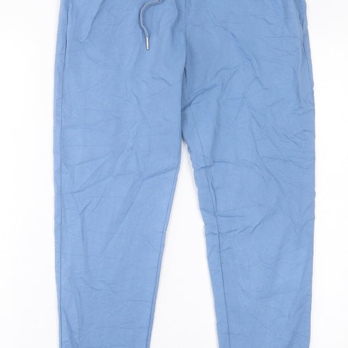 Preworn Womens Blue  Viscose Trousers  Size 32 in L28 in Regular Tie