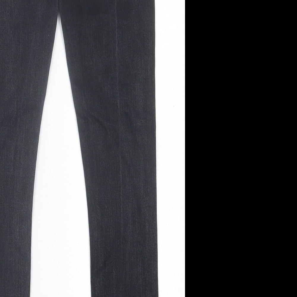 DENIM & Womens Black  Cotton Straight Jeans Size 14 L31 in Regular Button