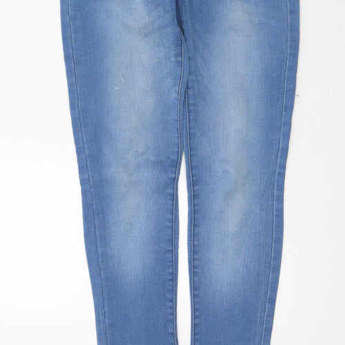 Denim & Co. Womens Blue  Cotton Skinny Jeans Size 6 L34 in Regular Button