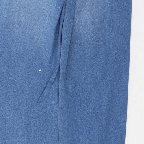 Denim & Co. Womens Blue  Cotton Skinny Jeans Size 6 L34 in Regular Button