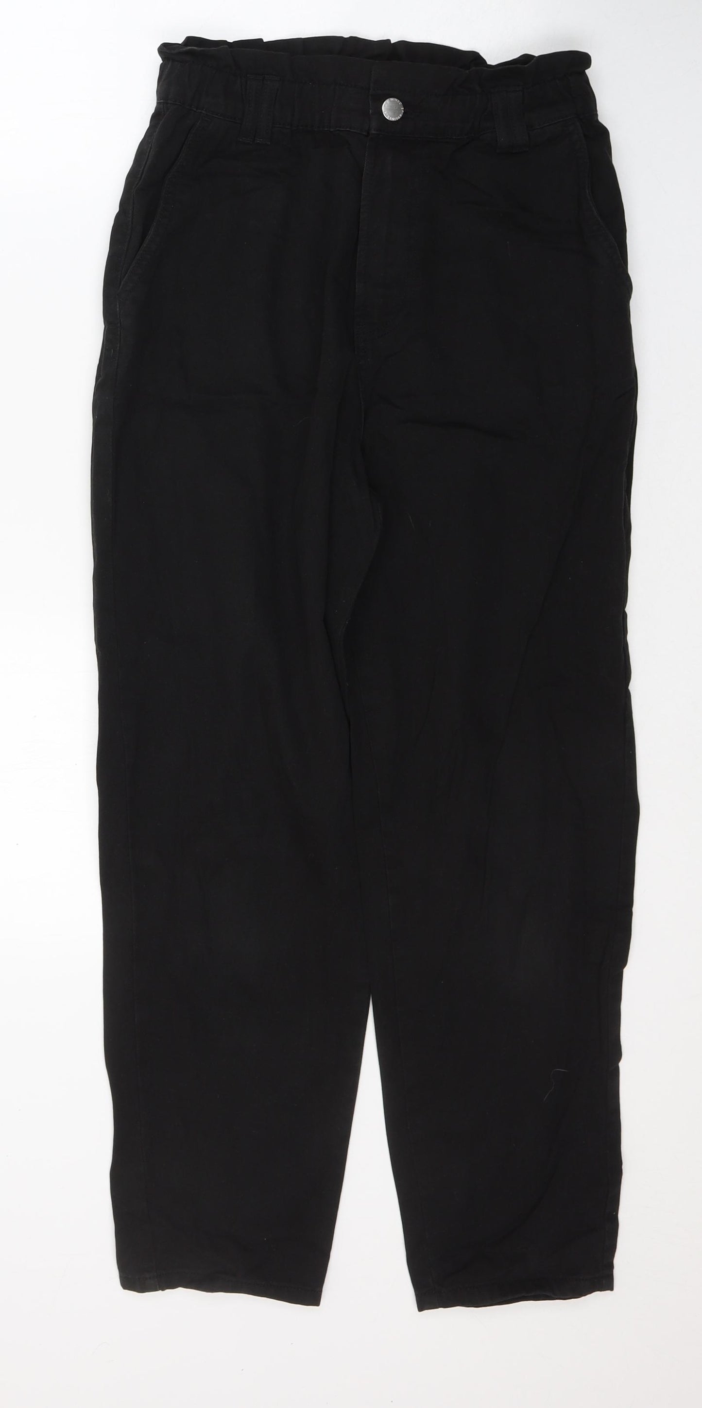 Stradivarius Womens Black  Cotton Straight Jeans Size S L26 in Regular Button