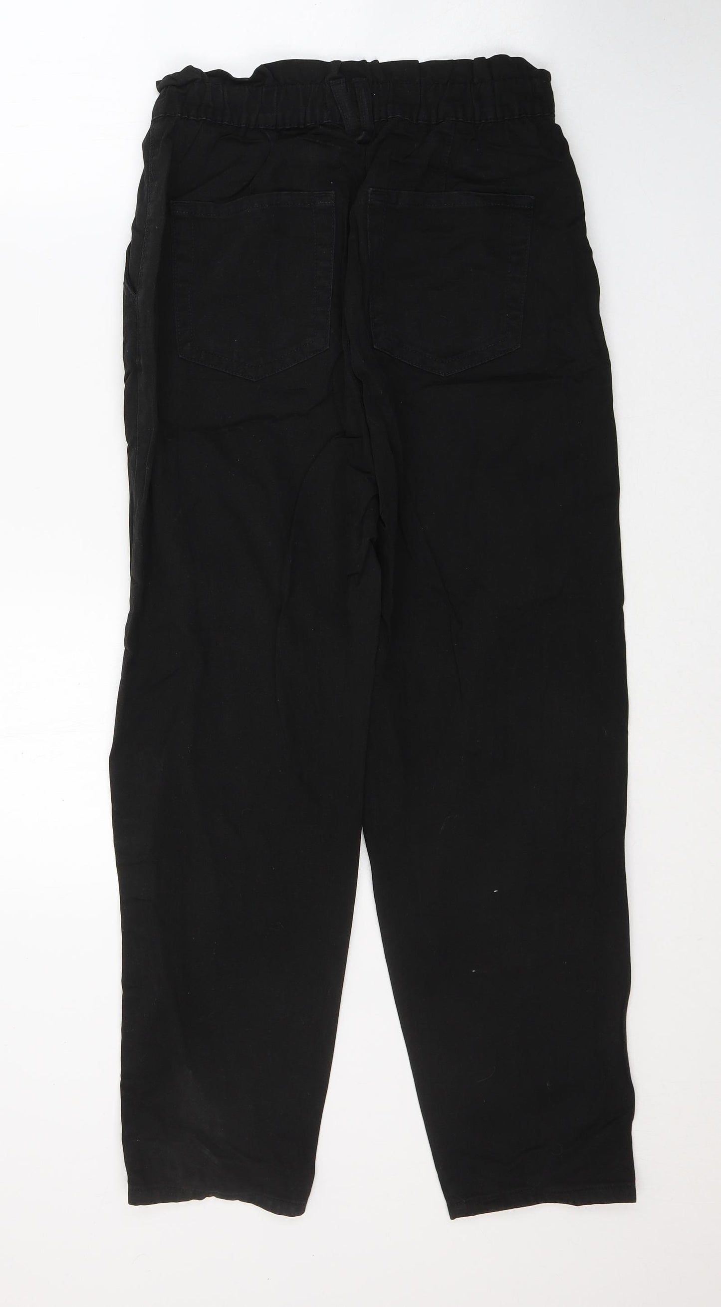 Stradivarius Womens Black  Cotton Straight Jeans Size S L26 in Regular Button