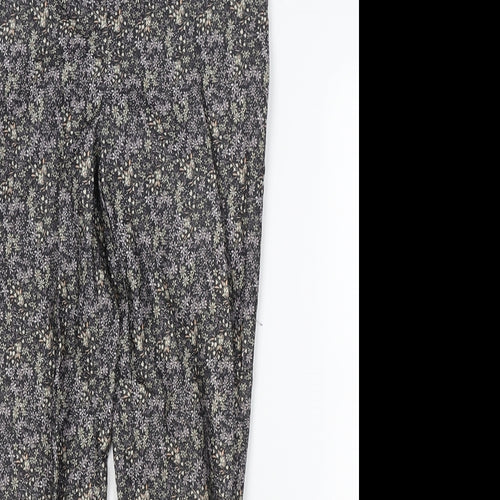 New Look Womens Black Floral Viscose Jegging Jeans Size 10 L26 in Regular Button