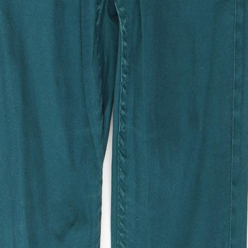 72D Womens Green  Cotton Skinny Jeans Size 30 in L29 in Regular Button