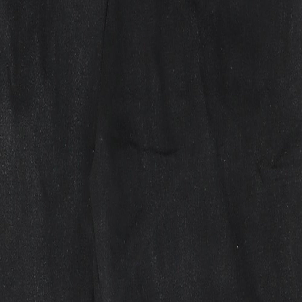 Marks and Spencer Womens Black  Cotton Straight Jeans Size 12 L31 in Regular Button