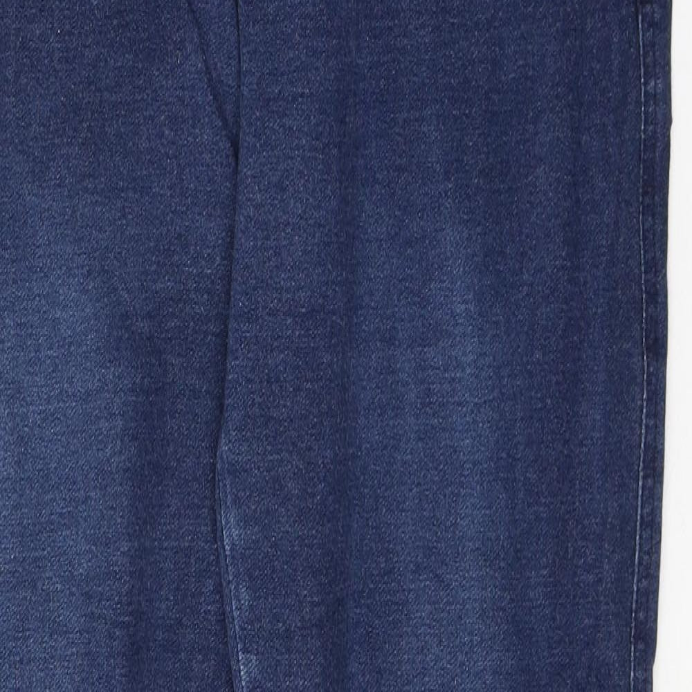 Denim & Co. Womens Blue  Cotton Skinny Jeans Size 16 L32 in Regular Button
