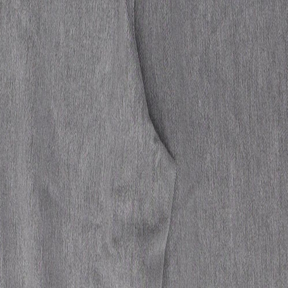 NEXT Womens Grey  Cotton Cropped Leggings Size 14 L23 in