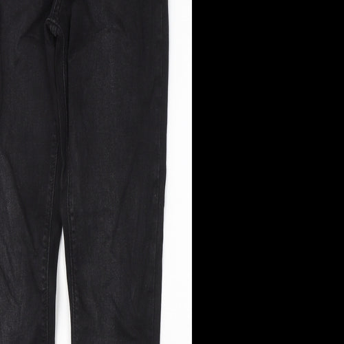 Denim & Co. Womens Black  Cotton Skinny Jeans Size 14 L30 in Regular Button