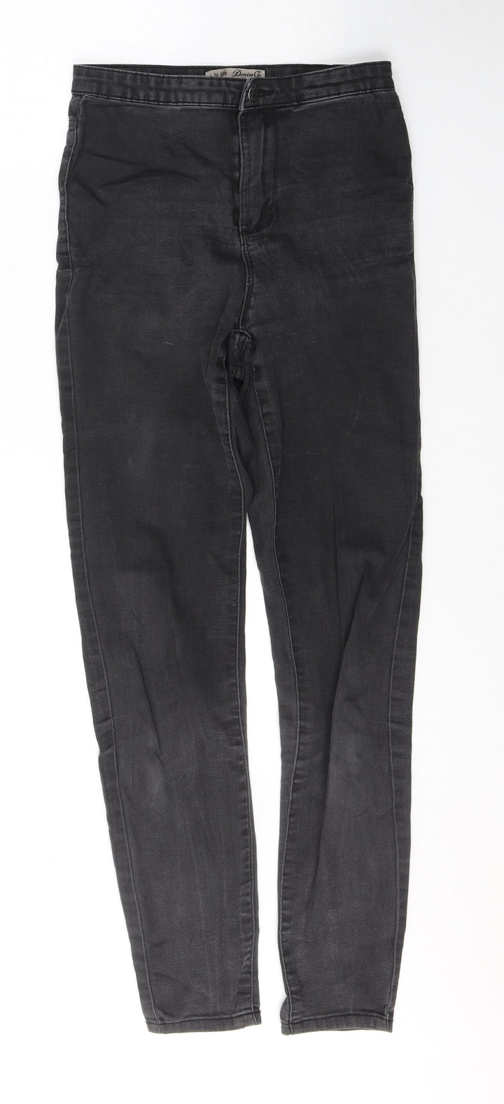Denim & Co. Womens Black Cotton Skinny Jeans Size 6 L29 in Regular Button