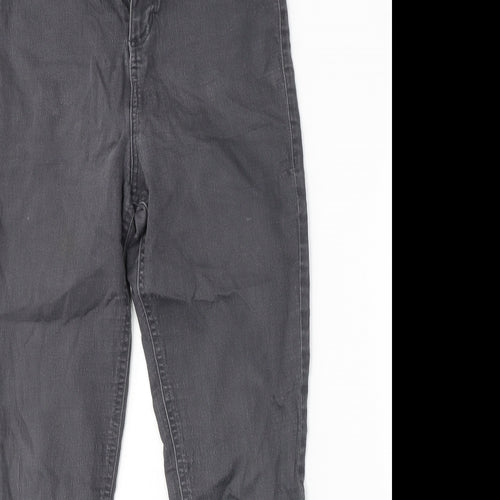 Marks and Spencer Womens Grey  Cotton Skinny Jeans Size 14 L28 in Regular Button