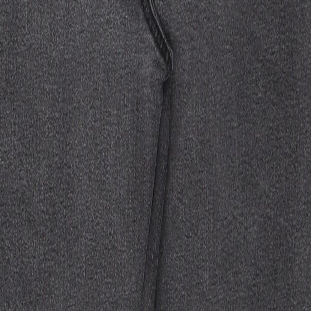 Denim & Co. Womens Grey  Cotton Skinny Jeans Size 14 L27 in Regular Button