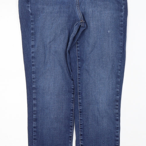 NEXT Womens Blue  Modacrylic Skinny Jeans Size 10 L27 in Regular Button