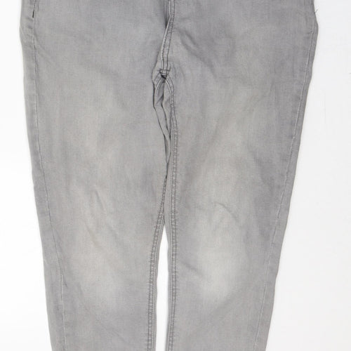 Studio Womens Grey  Cotton Skinny Jeans Size 10 L26 in Regular Button