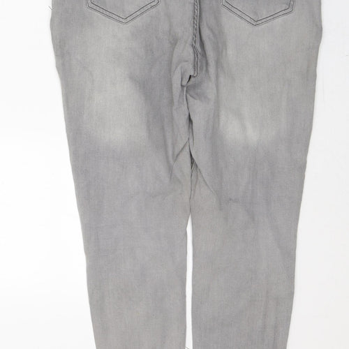 Studio Womens Grey  Cotton Skinny Jeans Size 10 L26 in Regular Button