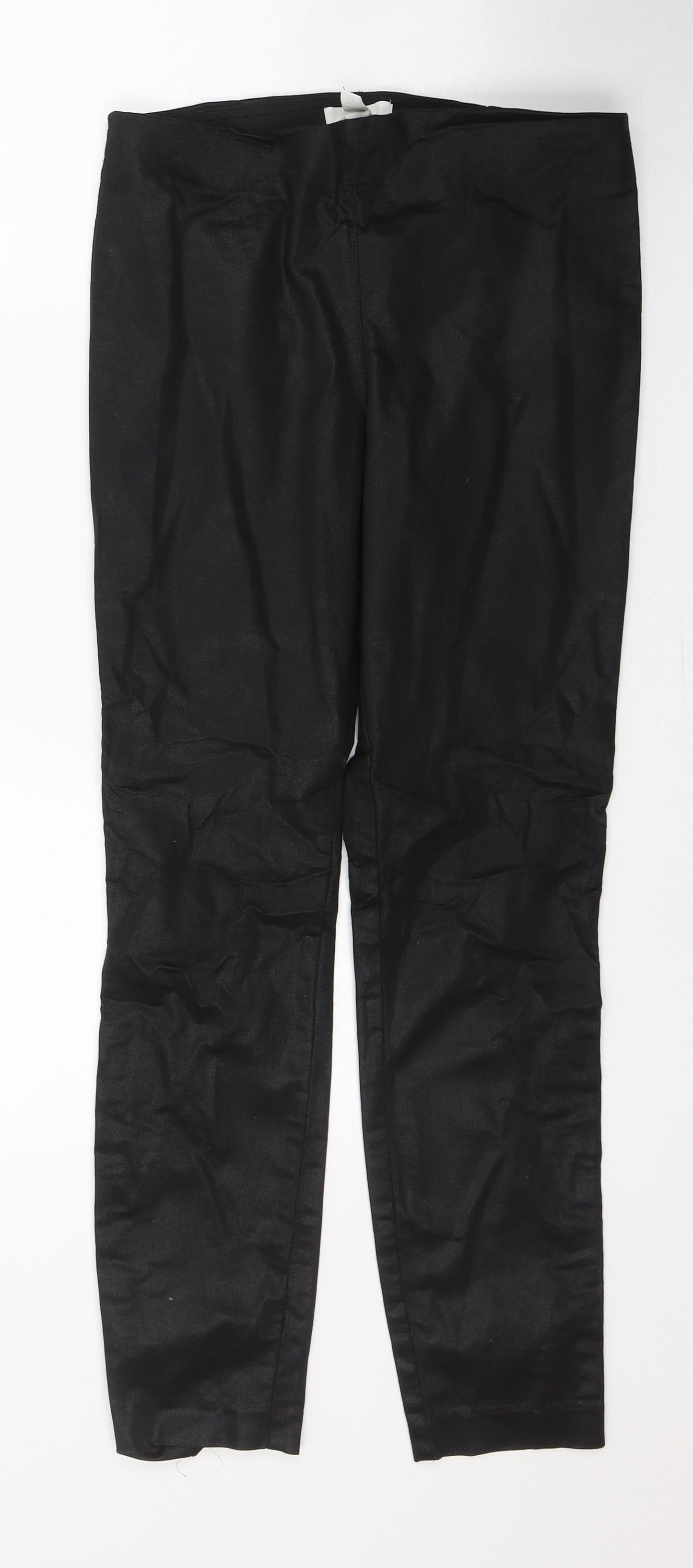 H&M Womens Black  Cotton Jegging Jeans Size 12 L26 in Regular