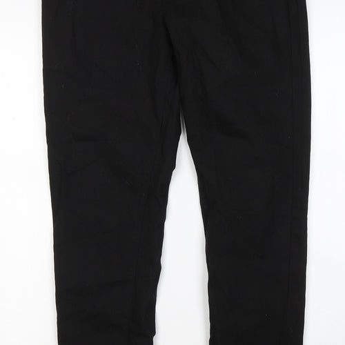Essentials Womens Black  Cotton Skinny Jeans Size 12 L29 in Regular Button
