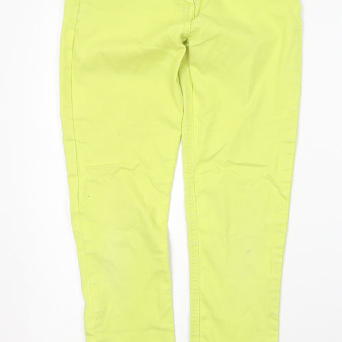 Johnnie B Womens Yellow  Cotton Skinny Jeans Size 28 in L27 in Regular Button - Neon Yellow