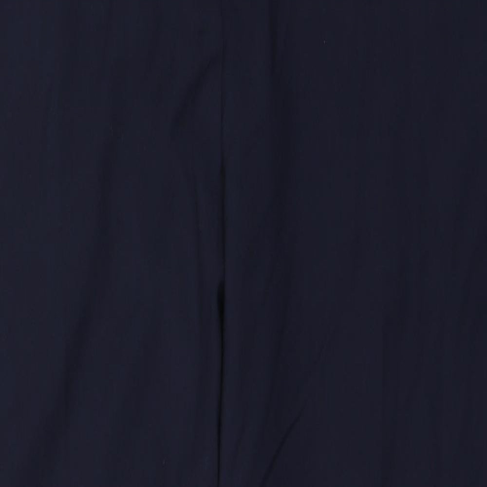 Marks and Spencer Womens Blue  Polyester Trousers  Size 18 L31 in Regular Button