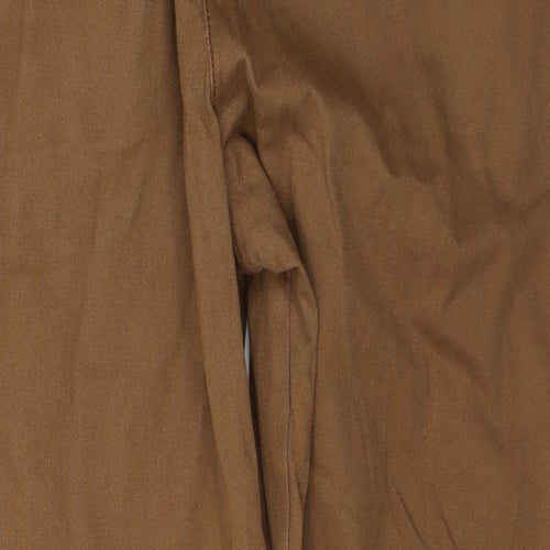 Preworn Womens Brown  Cotton Cropped Jeans Size 32 L22 in Regular Button