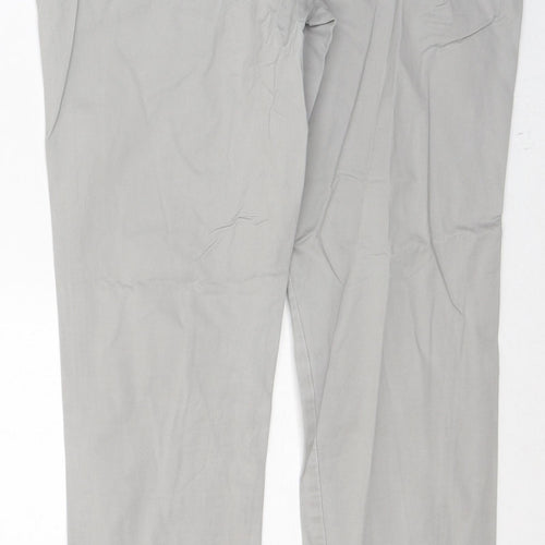 Papaya Womens Grey  Cotton Straight Jeans Size 10 L30 in Regular Button