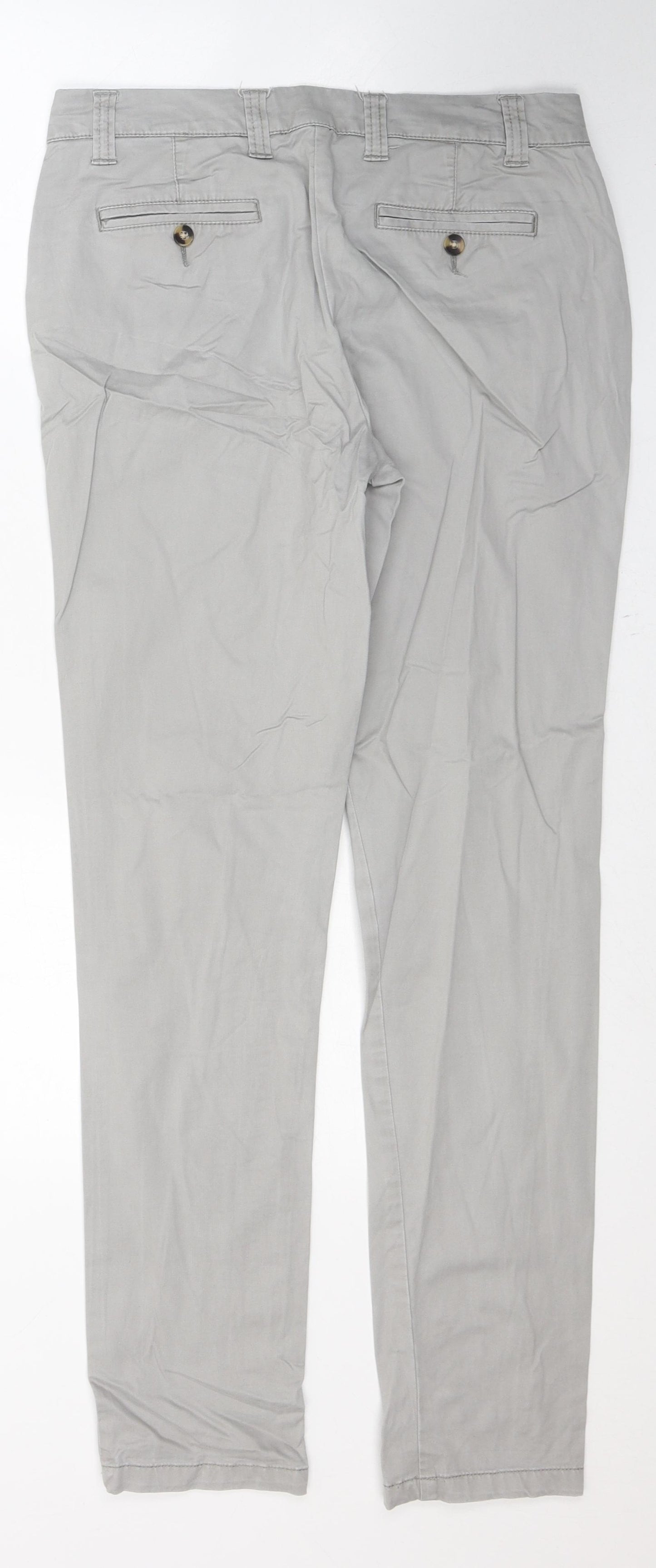 Papaya Womens Grey  Cotton Straight Jeans Size 10 L30 in Regular Button