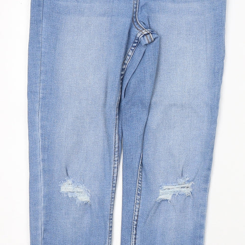 Papaya Womens Blue  Cotton Skinny Jeans Size 8 L26 in Regular Button