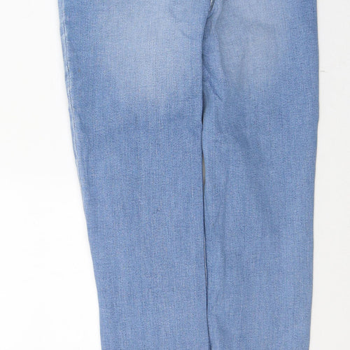 Papaya Womens Blue  Cotton Skinny Jeans Size 8 L26 in Regular Button