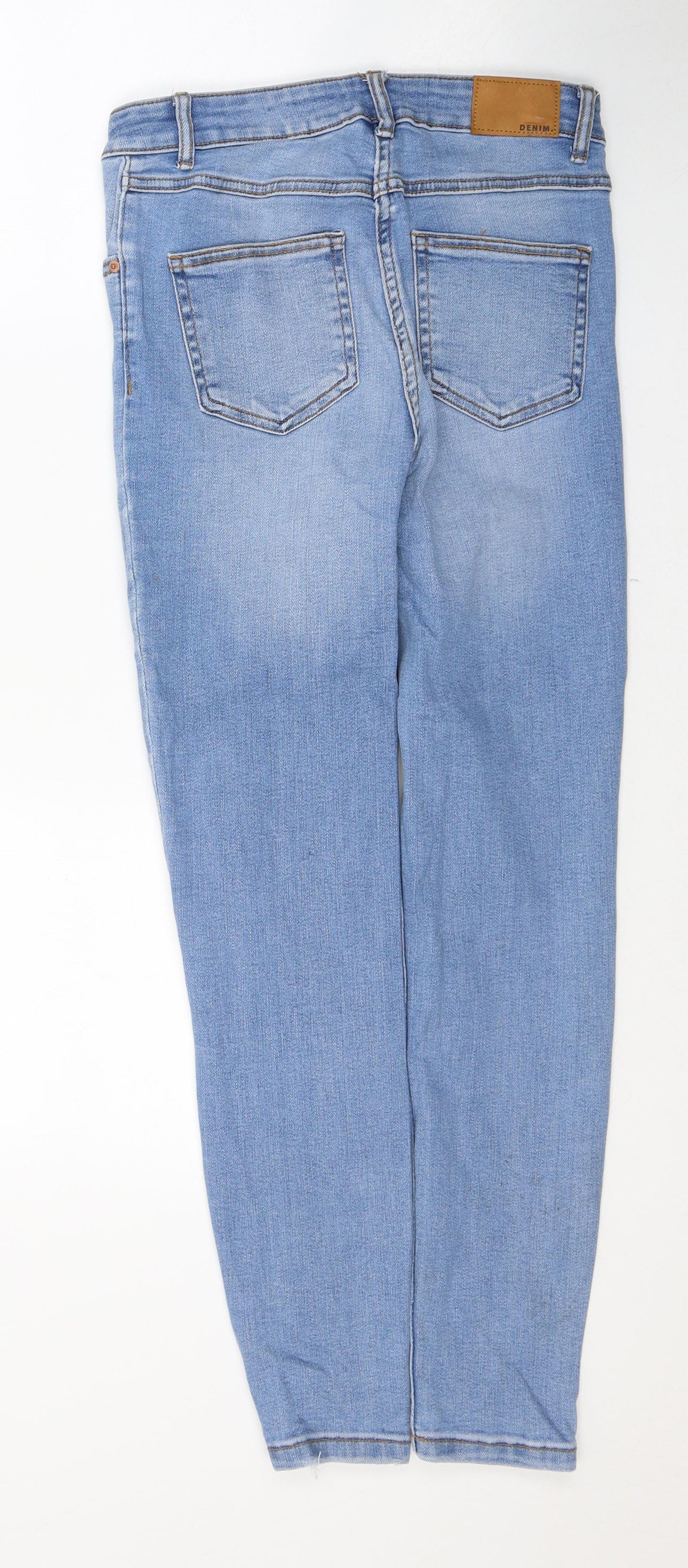 Papaya Womens Blue  Cotton Skinny Jeans Size 8 L26 in Regular Button