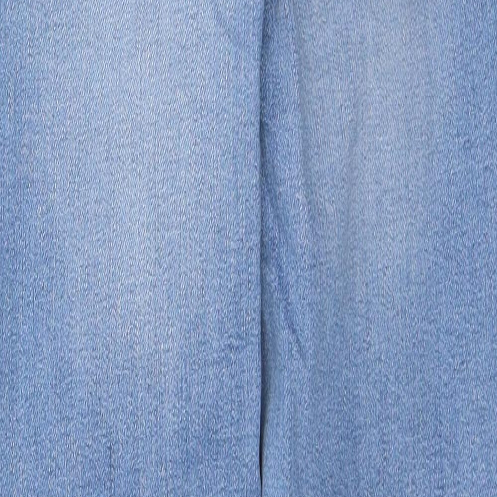 Papaya Womens Blue  Cotton Skinny Jeans Size 8 L26 in Regular Button