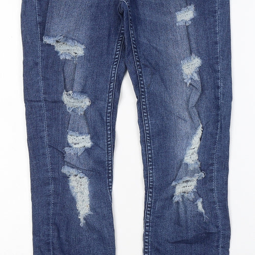 Divided by H&M Womens Blue  Cotton Skinny Jeans Size 8 L29 in Regular Button