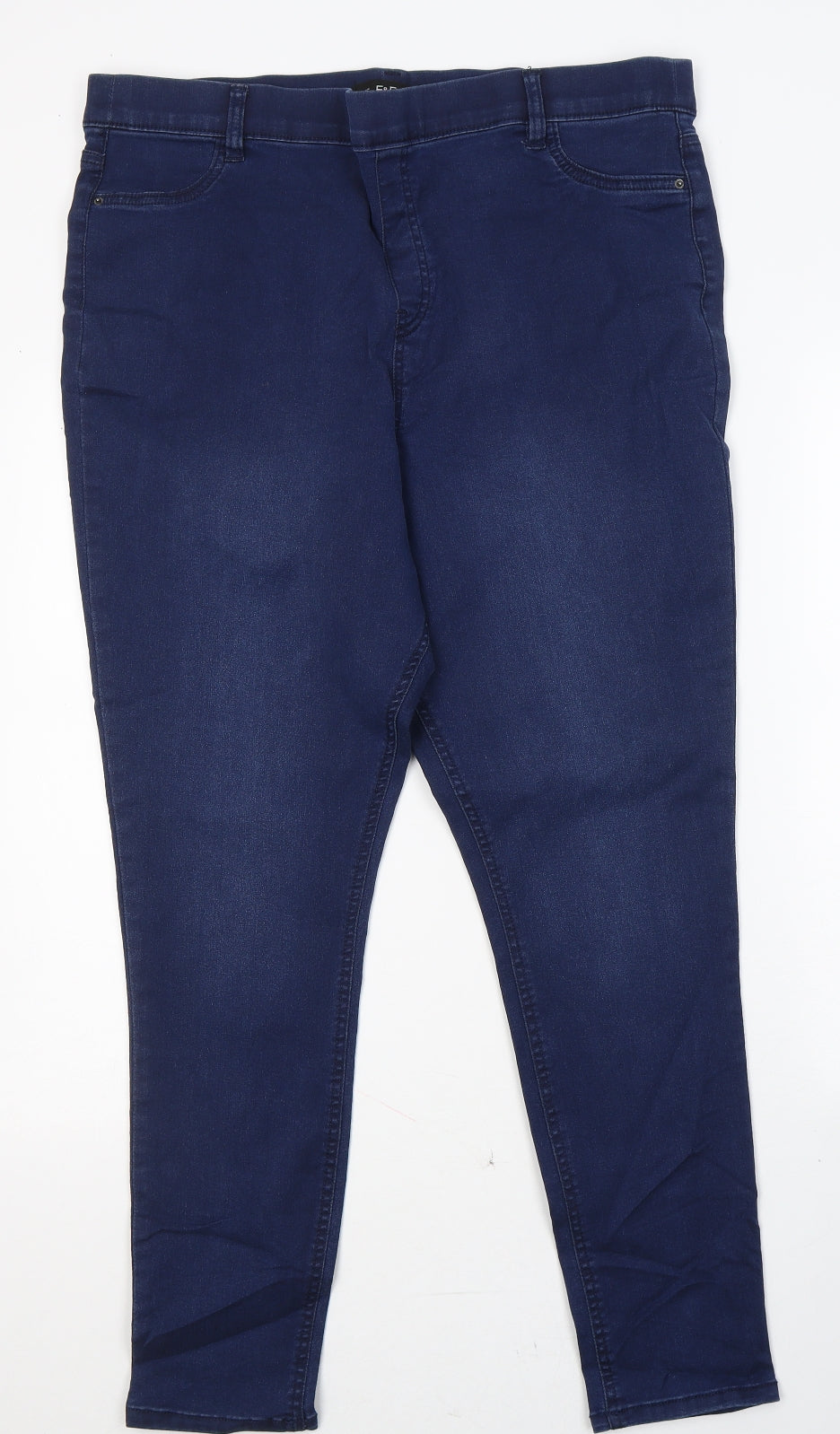 F&F Womens Blue  Cotton Jegging Jeans Size 20 L28 in Regular